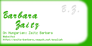barbara zaitz business card